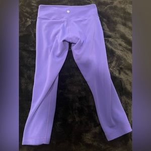 Reversible purple and black lululemon leggings